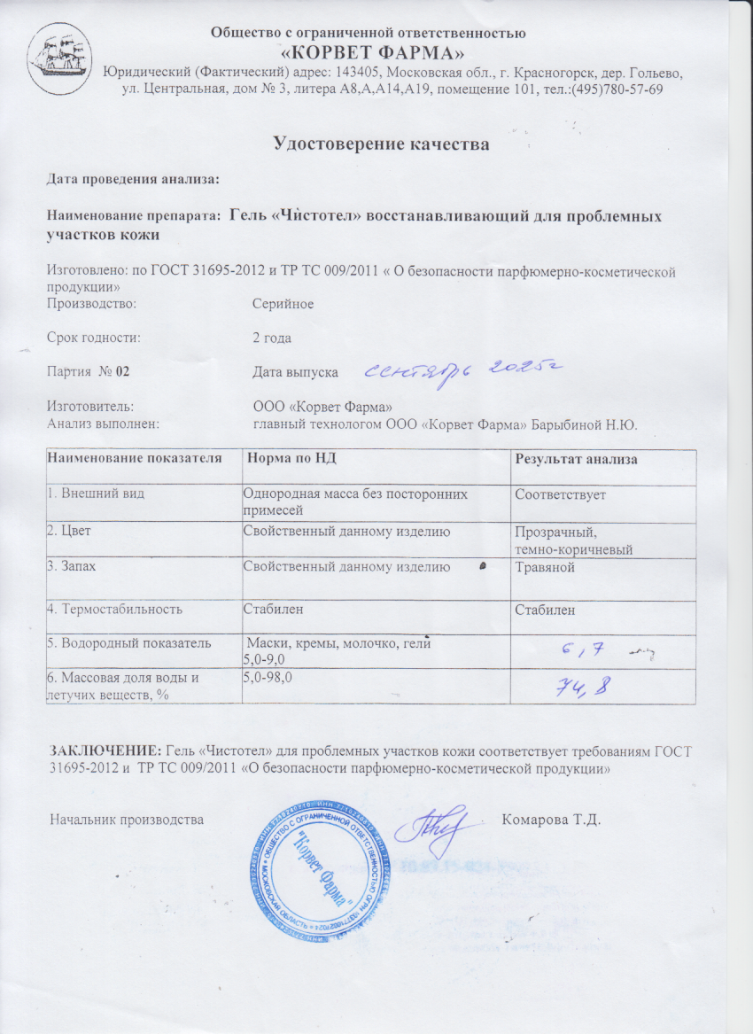 Паспорт №09202502